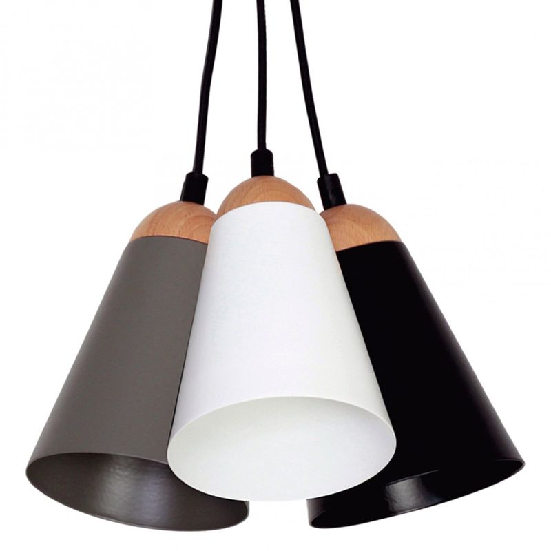 Casa si Gradina - Corpuri si surse de iluminat - Lustre si pendule - Pendul Sweden KL6521, 3xE27, negru+gri, IP20, Klausen - Infinity.ro