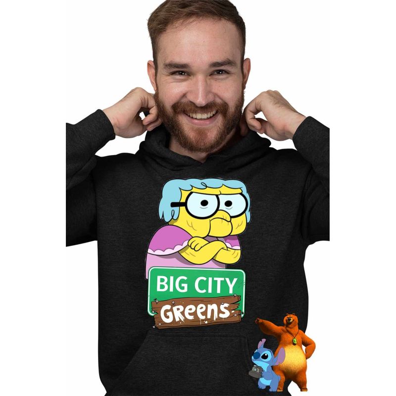 Fashion, accesorii si bijuterii - Barbati - Imbracaminte - Hanorace barbati - Hanorac Barbati Bunica Familia Green la Oras Big City, negru, marime 3XL - Infinity.ro