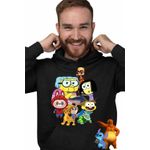 Fashion, accesorii si bijuterii - Barbati - Imbracaminte - Hanorace barbati - Hanorac Barbati Familia Green Labubu Paienjenel Tung Sahur Robogobo, negru, marime 3XL - Infinity.ro