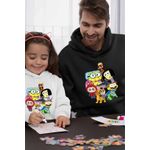 Fashion, accesorii si bijuterii - Barbati - Imbracaminte - Hanorace barbati - Hanorac Barbati Familia Green Labubu Paienjenel Tung Sahur Robogobo, negru, marime 3XL - Infinity.ro