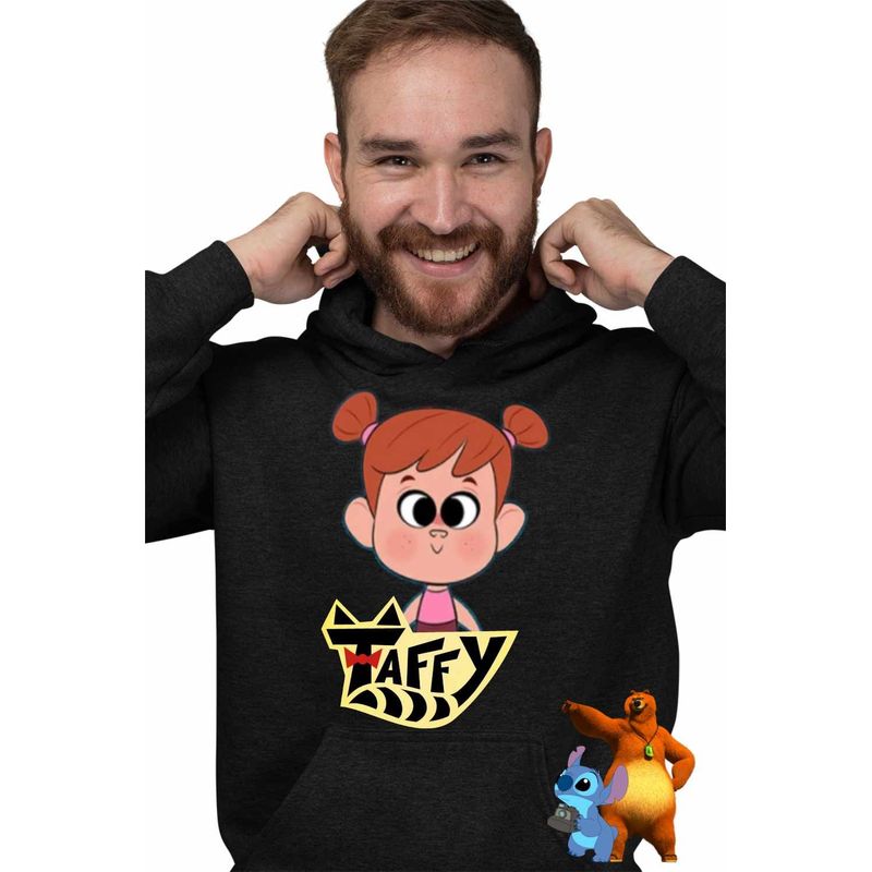 Fashion, accesorii si bijuterii - Barbati - Imbracaminte - Hanorace barbati - Hanorac Barbati Addie Taffy Desen Raton, negru, marime 3XL - Infinity.ro