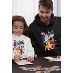 Fashion, accesorii si bijuterii - Barbati - Imbracaminte - Hanorace barbati - Hanorac Barbati Taffy Paienjenel Bluey Garda Felina Kion Catelusi Constructori, negru, marime XL - Infinity.ro