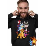 Fashion, accesorii si bijuterii - Barbati - Imbracaminte - Hanorace barbati - Hanorac Barbati Taffy Paienjenel Bluey Garda Felina Kion Catelusi Constructori, negru, marime XL - Infinity.ro
