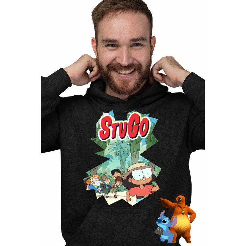 Fashion, accesorii si bijuterii - Barbati - Imbracaminte - Hanorace barbati - Hanorac Barbati StuGo Insula Pierduta, negru, marime 3XL - Infinity.ro