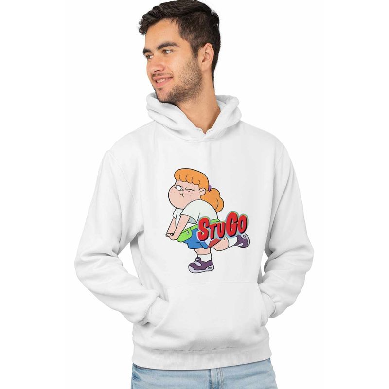 Fashion, accesorii si bijuterii - Barbati - Imbracaminte - Hanorace barbati - Hanorac Barbati StuGo Sara Guvernare Elevi Insula, alb, marime 2XL - Infinity.ro