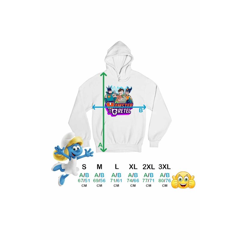 Fashion, accesorii si bijuterii - Barbati - Imbracaminte - Hanorace barbati - Hanorac Barbati Kevin Grant Gomez Hamster Gretel, alb, marime 2XL - Infinity.ro