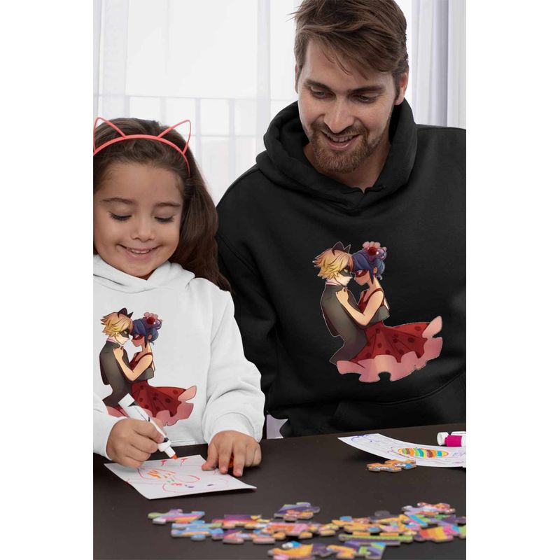 Fashion, accesorii si bijuterii - Barbati - Imbracaminte - Hanorace barbati - Hanorac Barbati Miraculos Marinette Adrien Dans, negru, marime 3XL - Infinity.ro
