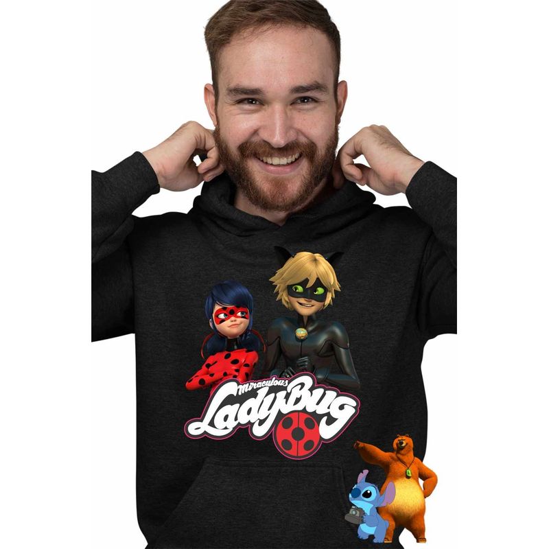Fashion, accesorii si bijuterii - Barbati - Imbracaminte - Hanorace barbati - Hanorac Barbati Miraculos Buburuza Motanul Noir, negru, marime 2XL - Infinity.ro