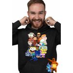 Fashion, accesorii si bijuterii - Barbati - Imbracaminte - Hanorace barbati - Hanorac Barbati StuGo Tung Sahur Lemingi Bunica Green Maimuta George Eroi Pijama, negru, marime S - Infinity.ro