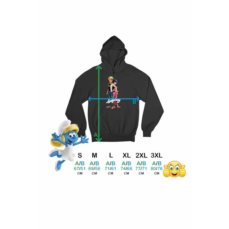 Fashion, accesorii si bijuterii - Barbati - Imbracaminte - Hanorace barbati - Hanorac Barbati Miraculous Marinette Adrien Agreste Miraculos, negru, marime 3XL - Infinity.ro