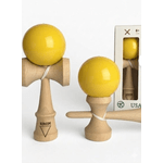 Jucarii, Copii si Bebe - Jucarii si jocuri - Jucarii & jocuri educative - Jucarii interactive - Kendama Krom USA galbena, 18 cm si o ata de rezerva - Infinity.ro