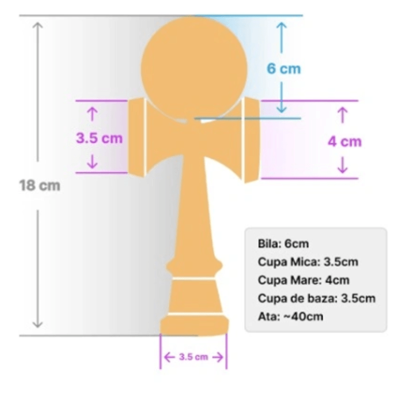 Jucarii, Copii si Bebe - Jucarii si jocuri - Jucarii & jocuri educative - Jucarii interactive - Kendama Krom POP Roz - Infinity.ro