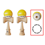 Jucarii, Copii si Bebe - Jucarii si jocuri - Jucarii & jocuri educative - Jucarii interactive - Kendama Krom USA galbena, 18,5 cm, base cup, cupe mari si set ata cadou - Infinity.ro