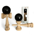 Jucarii, Copii si Bebe - Jucarii si jocuri - Jucarii & jocuri educative - Jucarii interactive - Kendama Krom Usa Neagra, 18 cm si o ata de rezerva - Infinity.ro