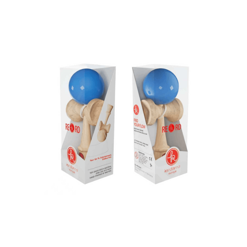 Jucarii, Copii si Bebe - Jucarii si jocuri - Jucarii & jocuri educative - Jucarii interactive - Kendama Record albastru, base cup, cupe mari, 18,5 cm + set ata cadou albastru - Infinity.ro