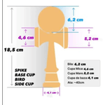 Jucarii, Copii si Bebe - Jucarii si jocuri - Jucarii & jocuri educative - Jucarii interactive - Kendama Record Neagra, Base cup, Cupe mari, 18,5 cm + set ata cadou Neagra - Infinity.ro
