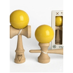 Jucarii, Copii si Bebe - Jucarii si jocuri - Jucarii & jocuri educative - Jucarii interactive - Kendama Record galbena, base cup, 18,5 cm, cupe mari + set ata cadou - Infinity.ro