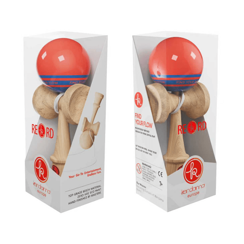 Jucarii, Copii si Bebe - Jucarii si jocuri - Jucarii & jocuri educative - Jucarii interactive - Kendama Record Plus Sticky Clear, 18,5 cm, base cup, cupe mari si set ata cadou - Infinity.ro