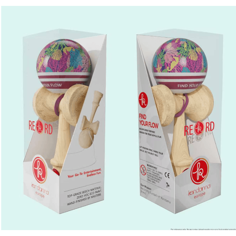 Jucarii, Copii si Bebe - Jucarii si jocuri - Jucarii & jocuri educative - Jucarii interactive - Kendama Europe Record Plus Aqua MC Liquid Love, base cup, cupe mari, 18,5 cm si o ata de rezerva - Infinity.ro
