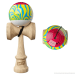 Jucarii, Copii si Bebe - Jucarii si jocuri - Jucarii & jocuri educative - Jucarii interactive - Kendama profesionala Sweets Prime Grain Split 2.0 laser tag, multicolor, cupe mari, 18,5 cm si o ata de rezerva - Infinity.ro