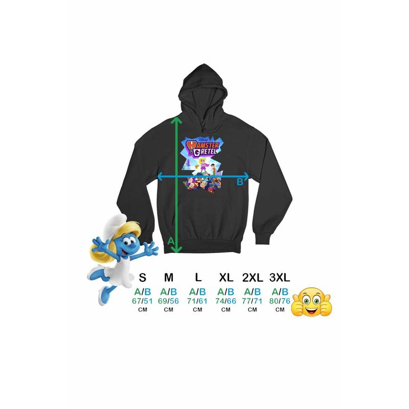 Fashion, accesorii si bijuterii - Barbati - Imbracaminte - Hanorace barbati - Hanorac Barbati Hamster Gretel Desen Animat, negru, marime 2XL - Infinity.ro