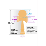 Jucarii, Copii si Bebe - Jucarii si jocuri - Jucarii & jocuri educative - Jucarii interactive - Kendama Record Plus Blue, Base cup, 18,5 cm, cupe mari si set ata cadou - Infinity.ro