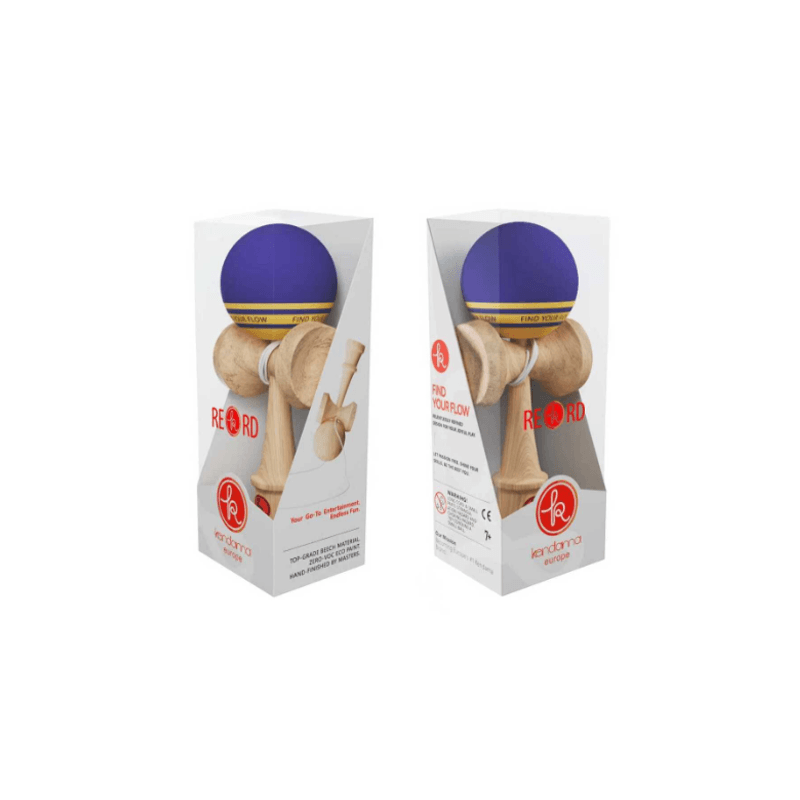 Jucarii, Copii si Bebe - Jucarii si jocuri - Jucarii & jocuri educative - Jucarii interactive - Kendama Record mov, base cup, cupe mari, 18,5 cm + set ata cadou mov - Infinity.ro