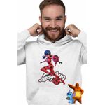 Fashion, accesorii si bijuterii - Barbati - Imbracaminte - Hanorace barbati - Hanorac Barbati Buburuza Marinette Tikki Ladybug Miraculos, alb, marime XL - Infinity.ro