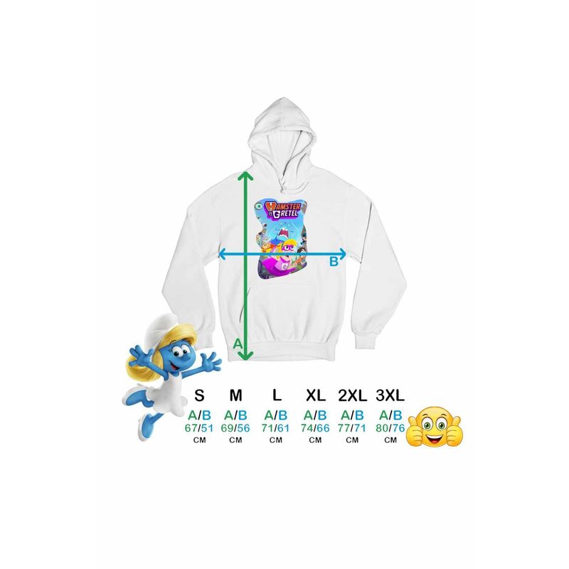 Fashion, accesorii si bijuterii - Barbati - Imbracaminte - Hanorace barbati - Hanorac Barbati Hamster Gretel Actiune Animatie, alb, marime 2XL - Infinity.ro