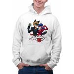 Fashion, accesorii si bijuterii - Barbati - Imbracaminte - Hanorace barbati - Hanorac Barbati Desene Buburuza Motanul Noir Miraculos, alb, marime 2XL - Infinity.ro
