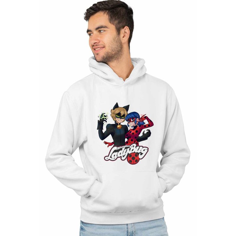 Fashion, accesorii si bijuterii - Barbati - Imbracaminte - Hanorace barbati - Hanorac Barbati Desene Buburuza Motanul Noir Miraculos, alb, marime 2XL - Infinity.ro
