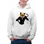 Fashion, accesorii si bijuterii - Barbati - Imbracaminte - Hanorace barbati - Hanorac Barbati Adrian Agreste Miraculos Adrien Motanul Negru Noir, alb, marime L - Infinity.ro