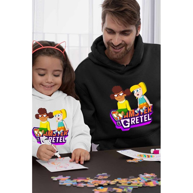 Fashion, accesorii si bijuterii - Barbati - Imbracaminte - Hanorace barbati - Hanorac Barbati Bailey Hamster Gretel Prietene, negru, marime M - Infinity.ro