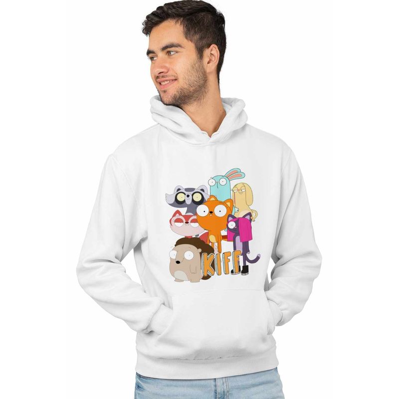 Fashion, accesorii si bijuterii - Barbati - Imbracaminte - Hanorace barbati - Hanorac Barbati Kiff Toata Echipa, alb, marime S - Infinity.ro