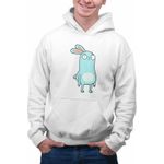 Fashion, accesorii si bijuterii - Barbati - Imbracaminte - Hanorace barbati - Hanorac Barbati Barry Buns Kiff Desen Animat, alb, marime XL - Infinity.ro