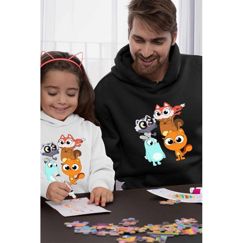 Fashion, accesorii si bijuterii - Barbati - Imbracaminte - Hanorace barbati - Hanorac Barbati Kiff Chibi Toti Anime, negru, marime XL - Infinity.ro