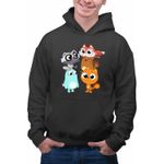 Fashion, accesorii si bijuterii - Barbati - Imbracaminte - Hanorace barbati - Hanorac Barbati Kiff Chibi Toti Anime, negru, marime XL - Infinity.ro