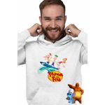 Fashion, accesorii si bijuterii - Barbati - Imbracaminte - Hanorace barbati - Hanorac Barbati Phineas Ferb Candace Surf Vacanta, alb, marime S - Infinity.ro