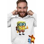 Fashion, accesorii si bijuterii - Barbati - Imbracaminte - Hanorace barbati - Hanorac Barbati Minecraft SpongeBob Nerd Sponge Bob Pantaloni Patrati, alb, marime M - Infinity.ro