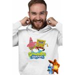 Fashion, accesorii si bijuterii - Barbati - Imbracaminte - Hanorace barbati - Hanorac Barbati Spongebob Dublat Sponge Bob Atac, alb, marime 2XL - Infinity.ro