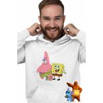 Fashion, accesorii si bijuterii - Barbati - Imbracaminte - Hanorace barbati - Hanorac Barbati Sponge Bob Patrick Gary Spongebob, alb, marime L - Infinity.ro