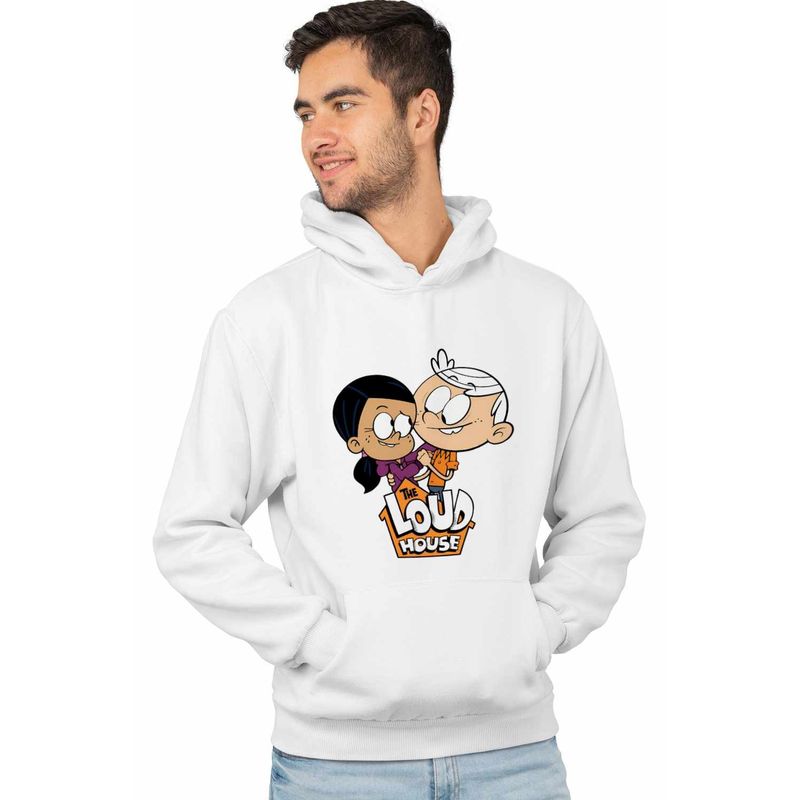 Fashion, accesorii si bijuterii - Barbati - Imbracaminte - Hanorace barbati - Hanorac Barbati Casa Loud Lincoln Ronnie, alb, marime 3XL - Infinity.ro