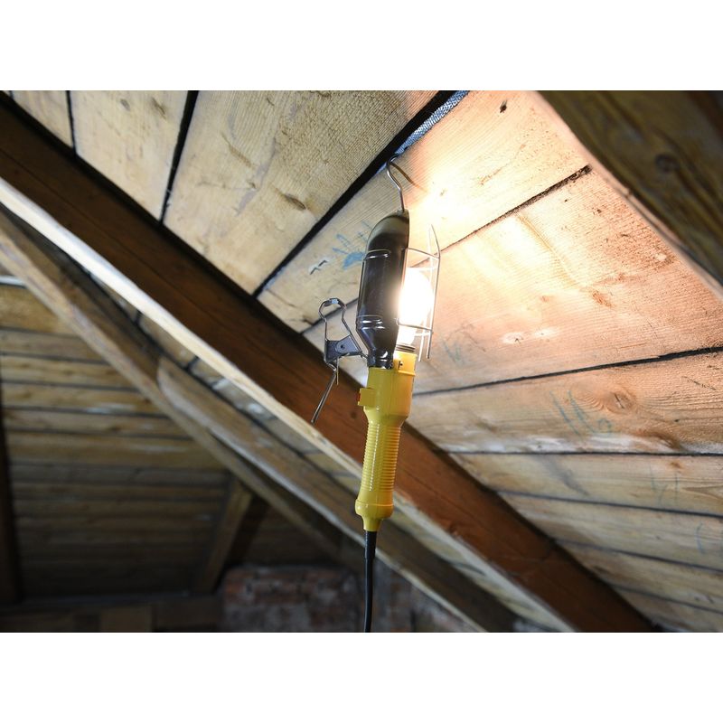 Casa si Gradina - Corpuri si surse de iluminat - Iluminat comercial si industrial - Proiectoare si lampi de lucru - Lampa de lucru cu carlig, 43290, Cablu 5m, E27 - Infinity.ro