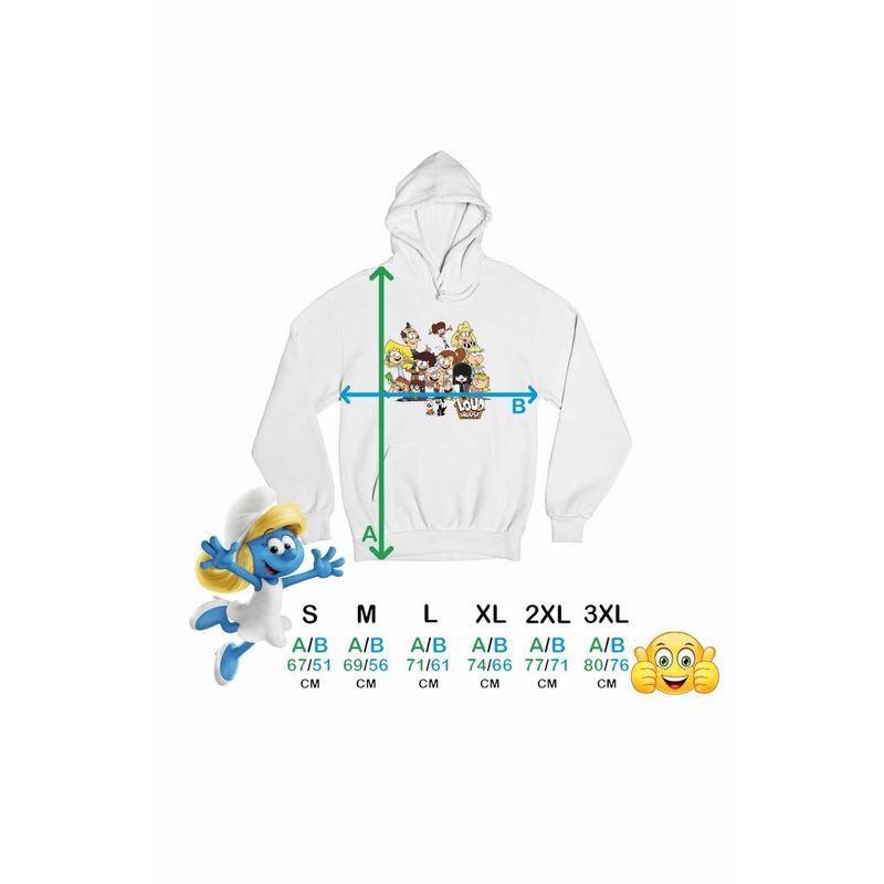 Fashion, accesorii si bijuterii - Barbati - Imbracaminte - Hanorace barbati - Hanorac Barbati Desene Animate Casa Loud, alb, marime 2XL - Infinity.ro