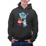 Fashion, accesorii si bijuterii - Barbati - Imbracaminte - Hanorace barbati - Hanorac Barbati Gumball Bluey Labubu, negru, marime M - Infinity.ro