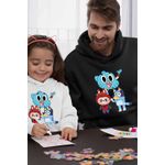 Fashion, accesorii si bijuterii - Barbati - Imbracaminte - Hanorace barbati - Hanorac Barbati Gumball Bluey Labubu, negru, marime M - Infinity.ro