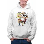 Fashion, accesorii si bijuterii - Barbati - Imbracaminte - Hanorace barbati - Hanorac Barbati Casa Loud Lincoln Supererou, alb, marime XL - Infinity.ro