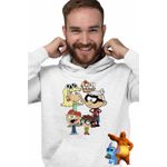 Fashion, accesorii si bijuterii - Barbati - Imbracaminte - Hanorace barbati - Hanorac Barbati Casa Loud Lincoln Supererou, alb, marime XL - Infinity.ro