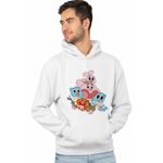 Fashion, accesorii si bijuterii - Barbati - Imbracaminte - Hanorace barbati - Hanorac Barbati Gumball Toata Familia Gumbal, alb, marime XL - Infinity.ro