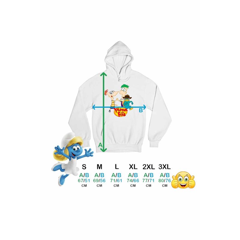 Fashion, accesorii si bijuterii - Barbati - Imbracaminte - Hanorace barbati - Hanorac Barbati Phineas Ferb Perry Pineas Fineas, alb, marime XL - Infinity.ro